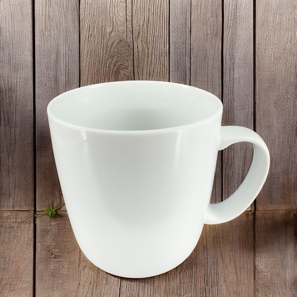Willams Sonoma OPEN KITCHEN Coffee Mug Cup Set 2 Mugs Cups White Ceramic Mugs
