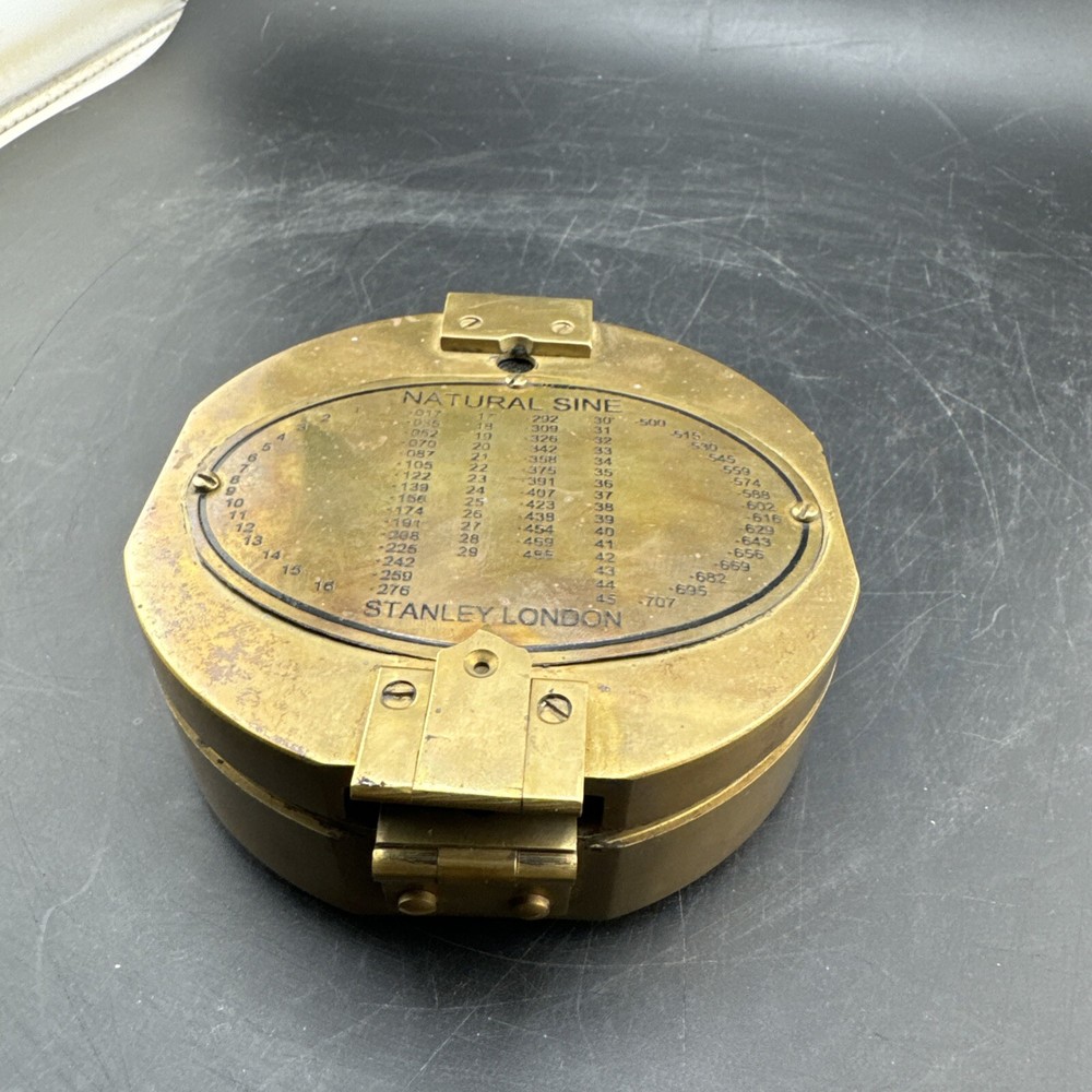 NAUTICAL STANLEY LONDON BRUNTON COMPASS SOLID BRASS NATURAL SHINE