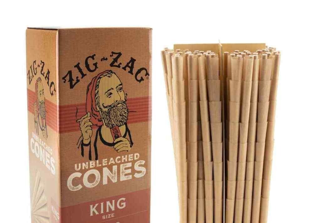 Zig-Zag King Size Unbleached Pre rolled Cone 200 Cones Free Lighter