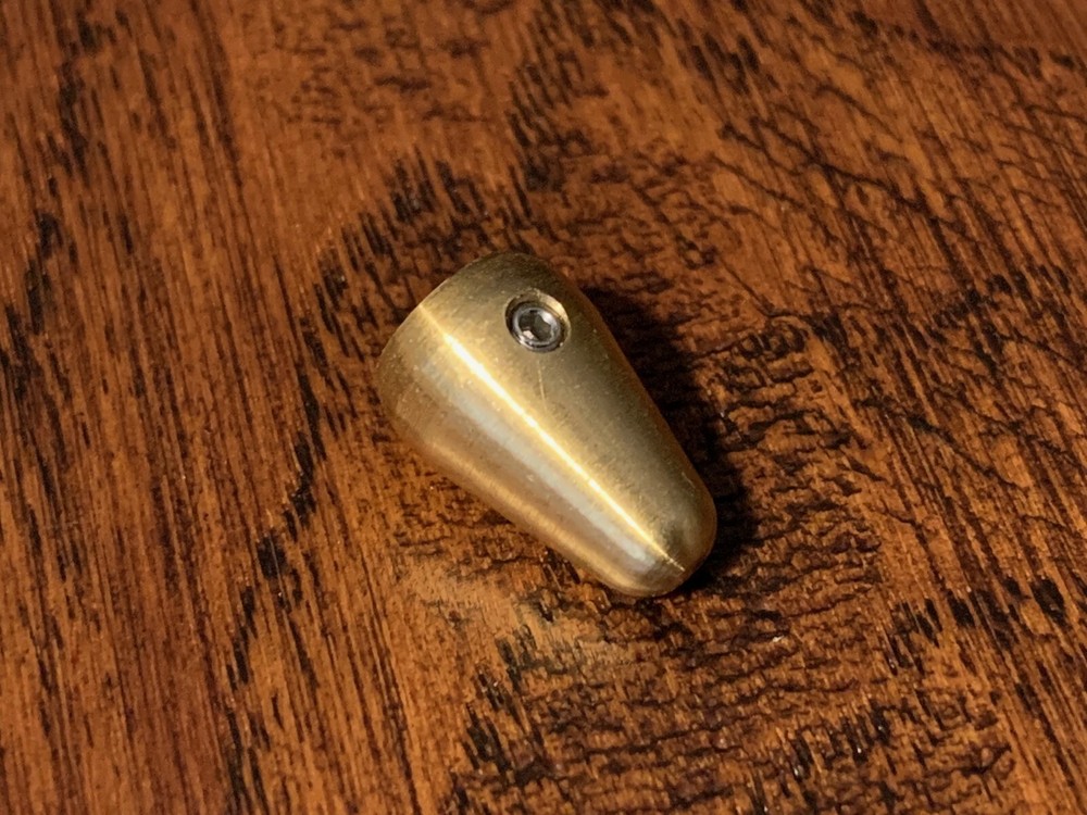 Solid Brass / Stratocaster DOME Guitar Knobs & Switch Tip SET / 3-Knobs / 1-Tip