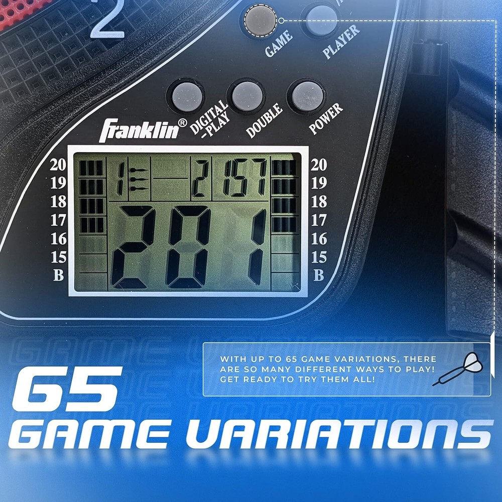 Dart Board Sets with Digital Scoreboard - 6 Darts - 65 Game Variations