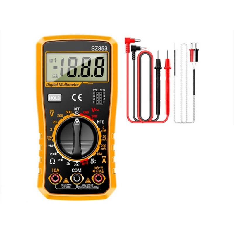 Professional Handheld ABS Construction Digital Multimeter For Electronics Repair