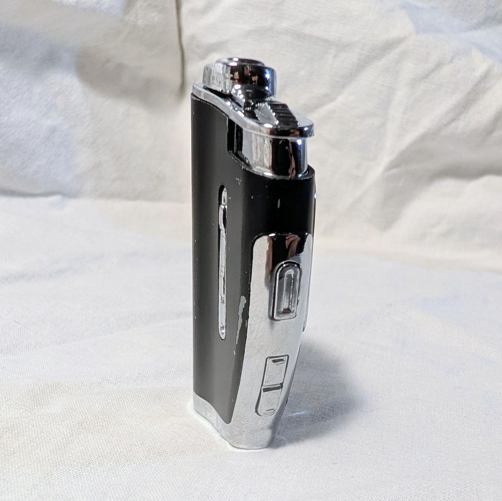 Black Samba Style Refillable Pocket Cool Lighter with Belt Clip