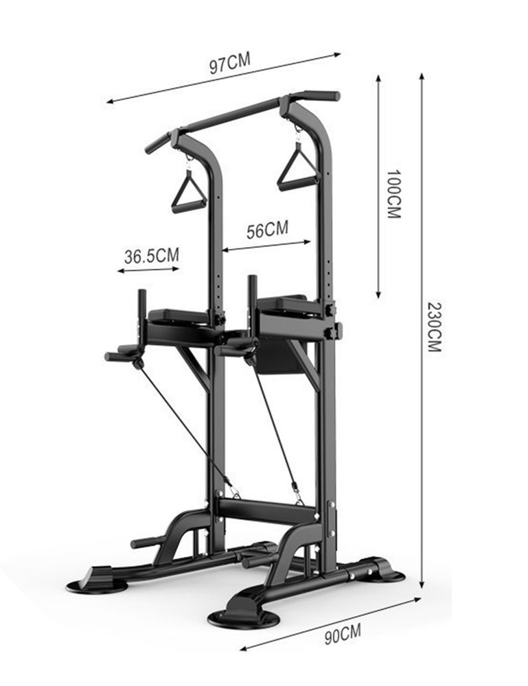 Pull-Up Bars &Squat Bar Power Tower Dip Stands Strength Training for Home Gym
