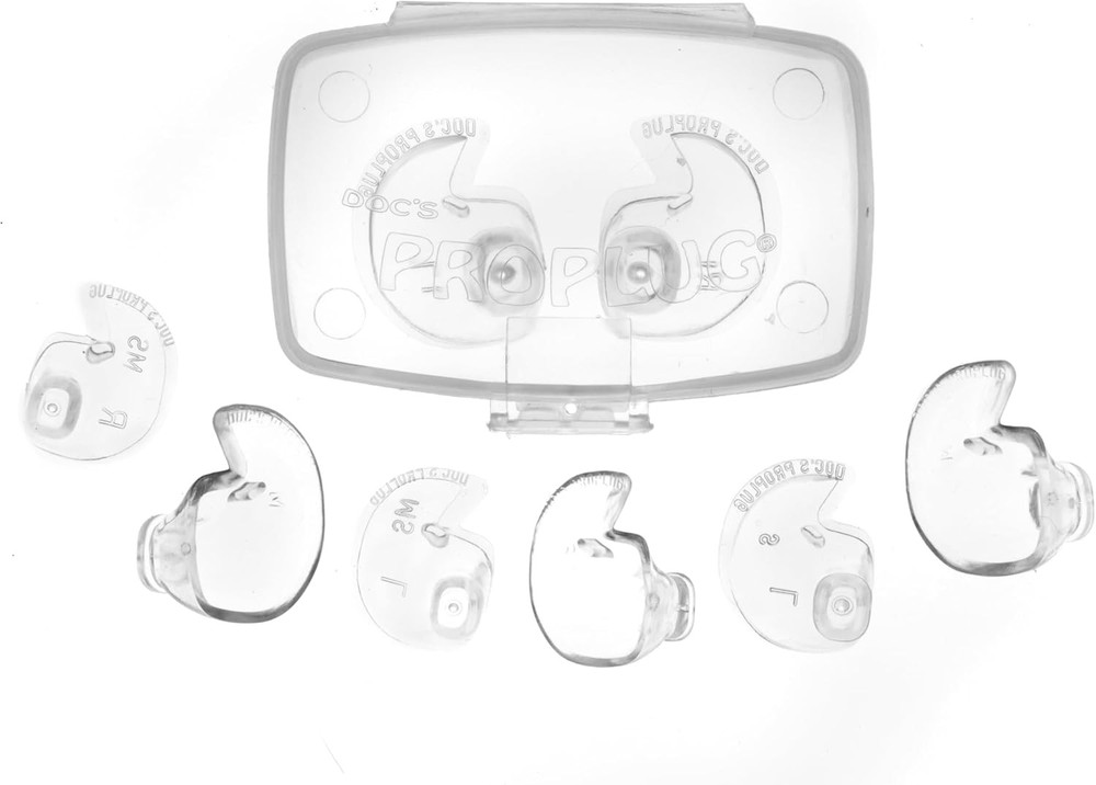 Doc’s Proplugs bo Pa – – Vented – Clear – Includes Case | 4 Sizes in