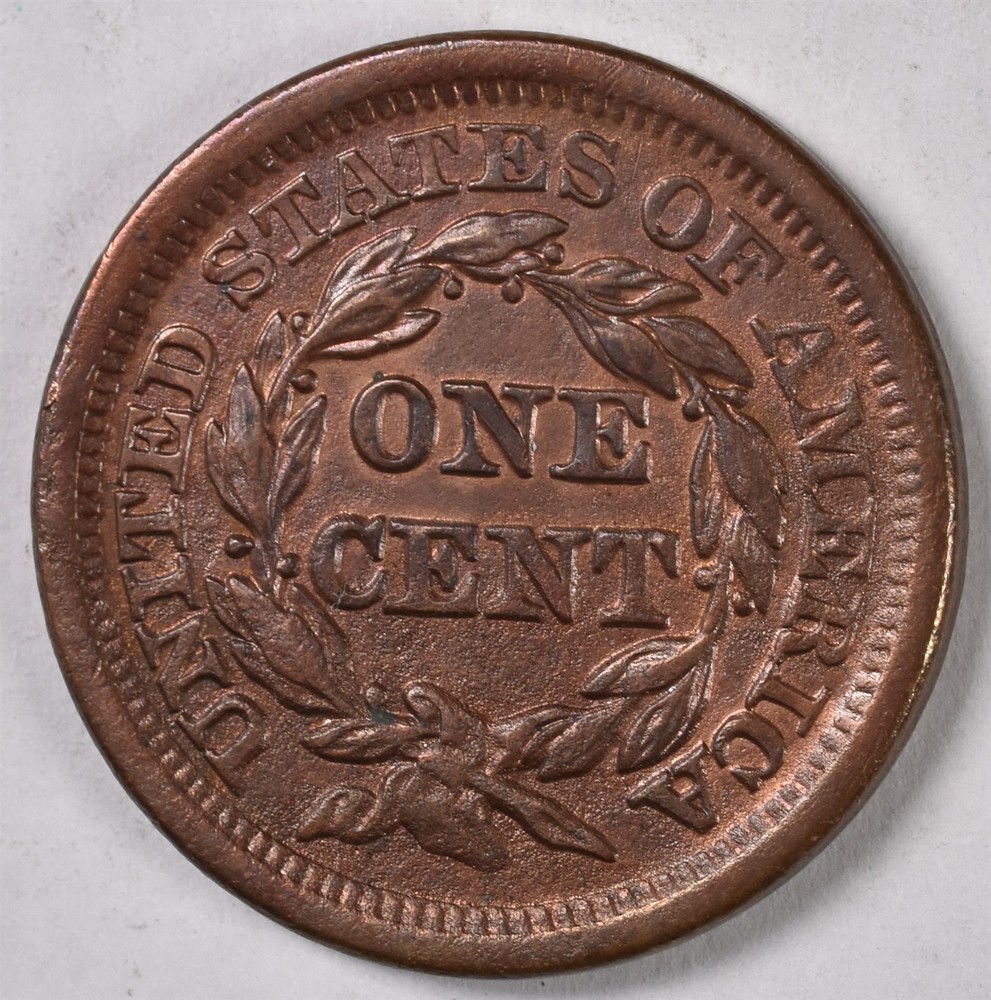 1853 Braided Hair Large Cent