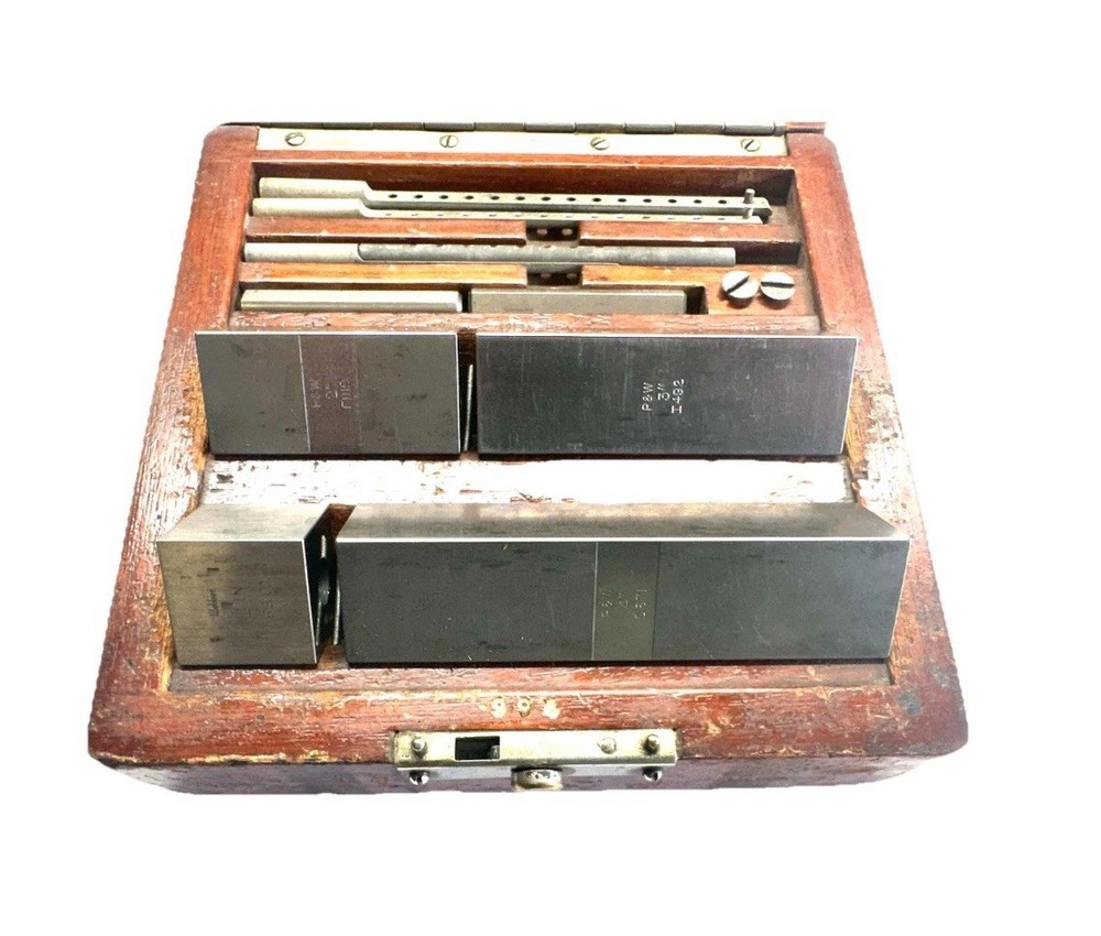 Nice PRATT & WHITNEY GAGE BLOCKS 1"-4" Stackable With Extension Rods
