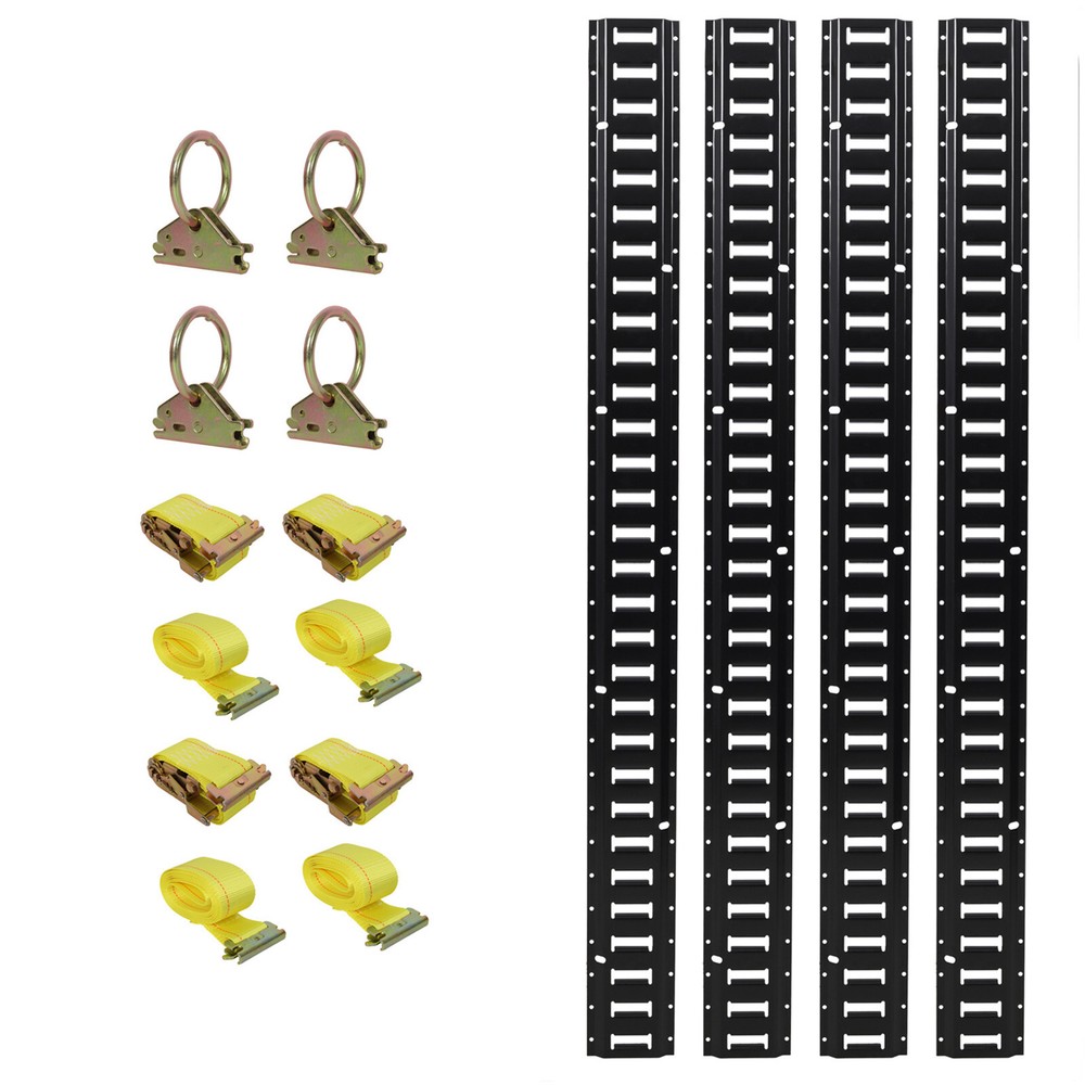 5ft Horizontal E-Track Tie-Down Rail Kit Trailer Tie Down System Securing ATVs