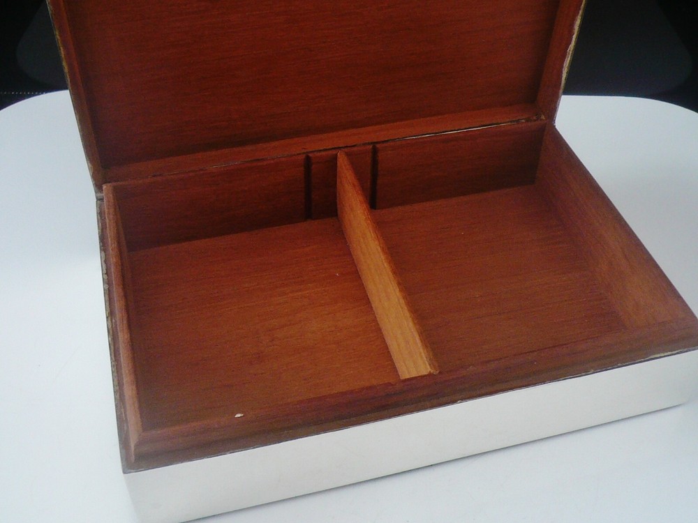 Sterling Silver Cigarette Box, Padgett & Braham Ltd, London 1972
