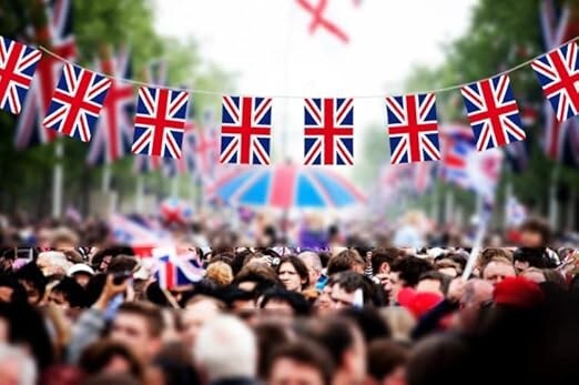 Union Jack Flag Bunting 32.8ft/30pcs British Rectangular Flag Banners String