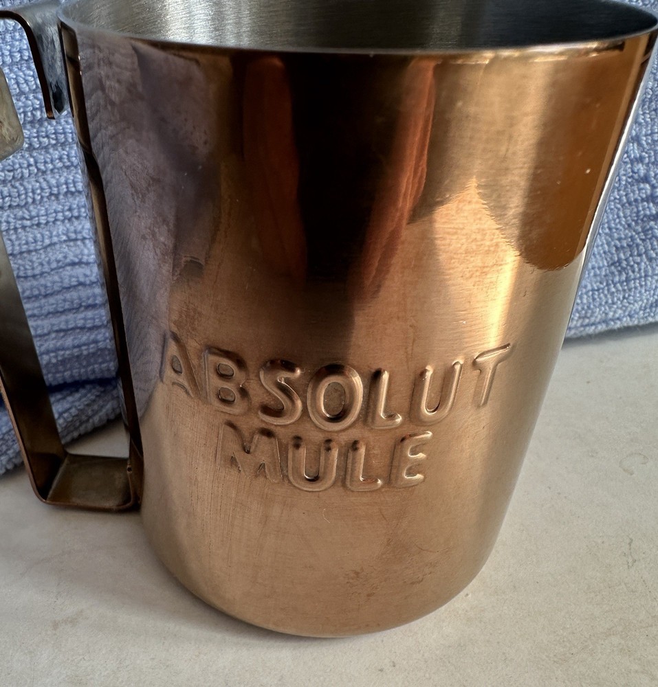 Absolut Mule Vodka Copper Metal Cup Mug