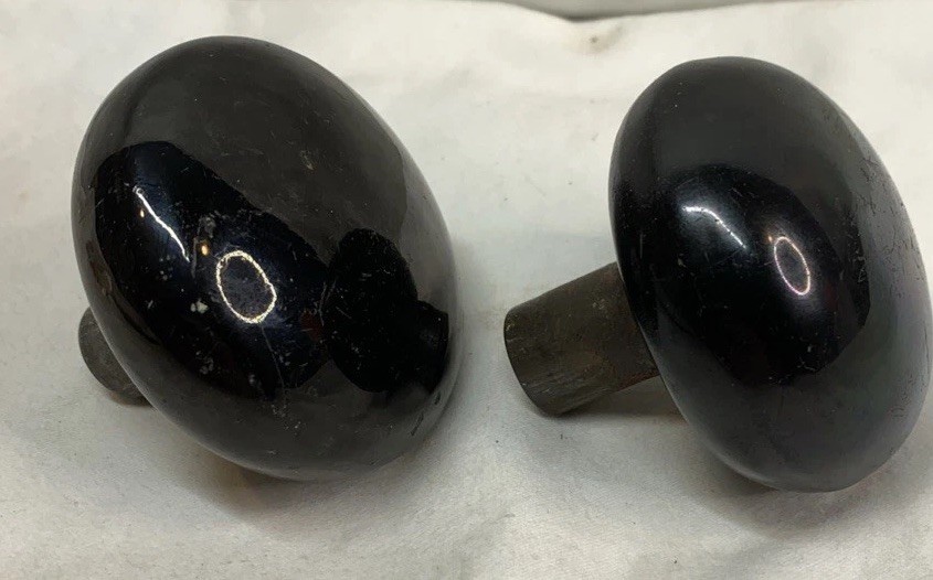 Two Antique Mortise Lock Door Knobs Original Replacement Knobs With Spindle