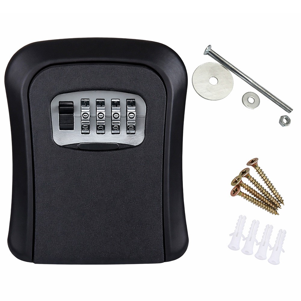 Key Safe Box 4 Digit Wall Mounted Outdoor High Security Code Lock Storage Home