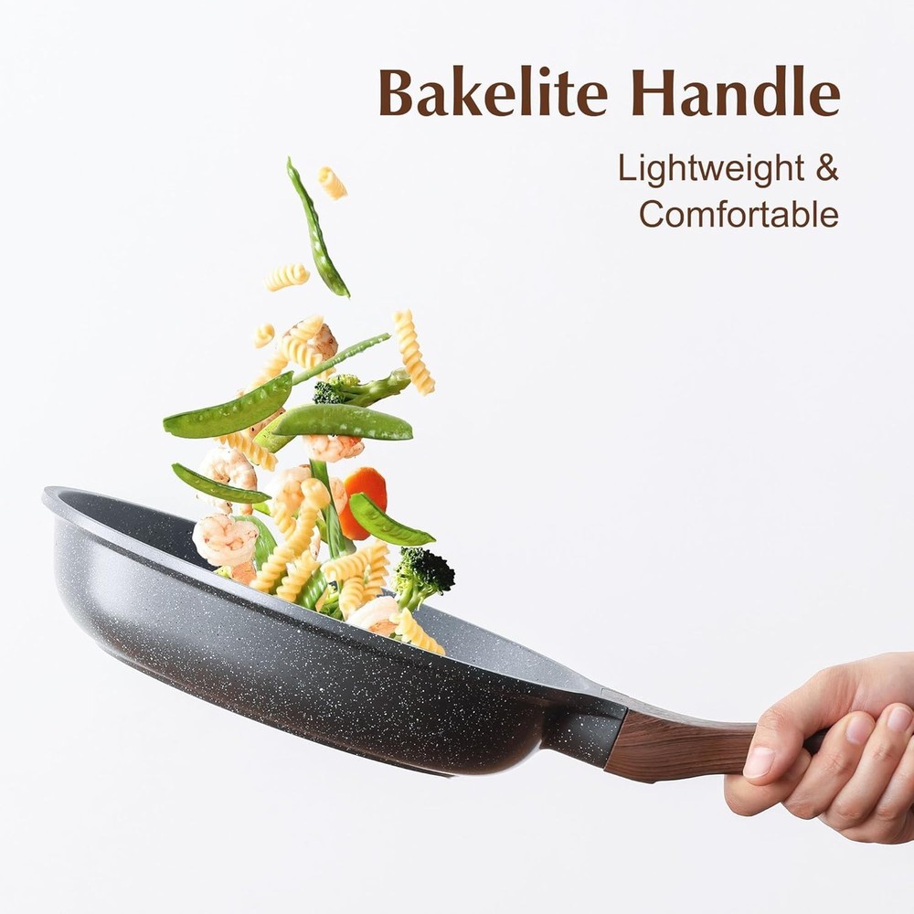 Durable 9.5-Inch Nonstick Omelette Pan with Induction Compatibility & Easy Clean