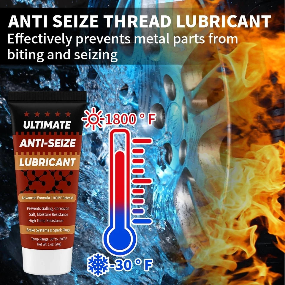 Copper Anti-Seize Thread Lubricant Spark Plug Antiseize Grease Compound 1 oz