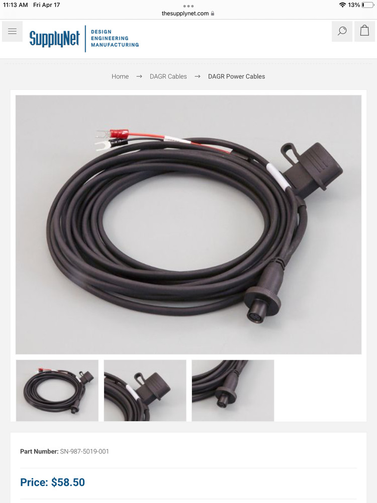 army surplus DAGR ext power cable assemble, 6150015216757