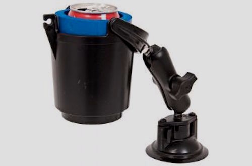 RAM Mount Self Leveling Cup Holder Aluminum Locking Suction Cup Mount