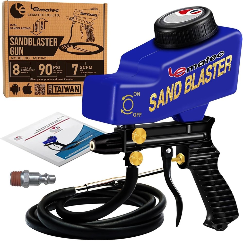 Complete Sand Blasting Kit with Ceramic Siphon Function - For Fine Detail Work