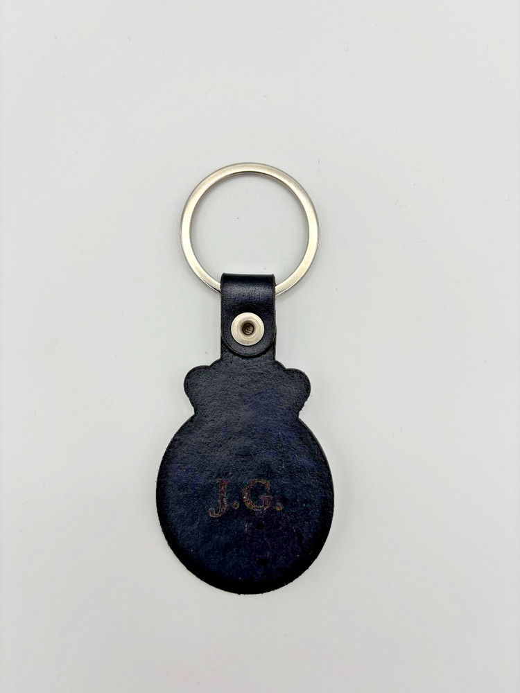 GRRC Leather Keyring Black/Black J.G Embossed