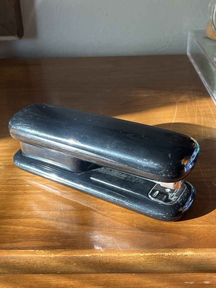 Vintage Eldon Office Stapler 1987 Black Mid Century Modern Japan