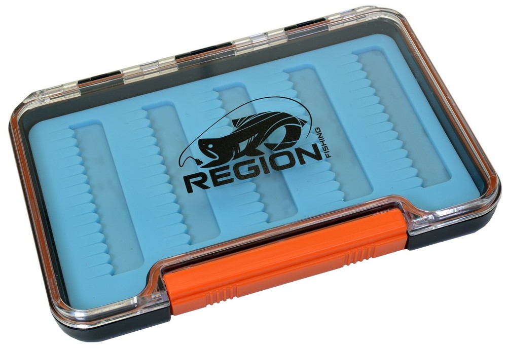 Thin Single Sided Fly Box, Silicone insert,  Waterproof & Compact, Midges, Dry