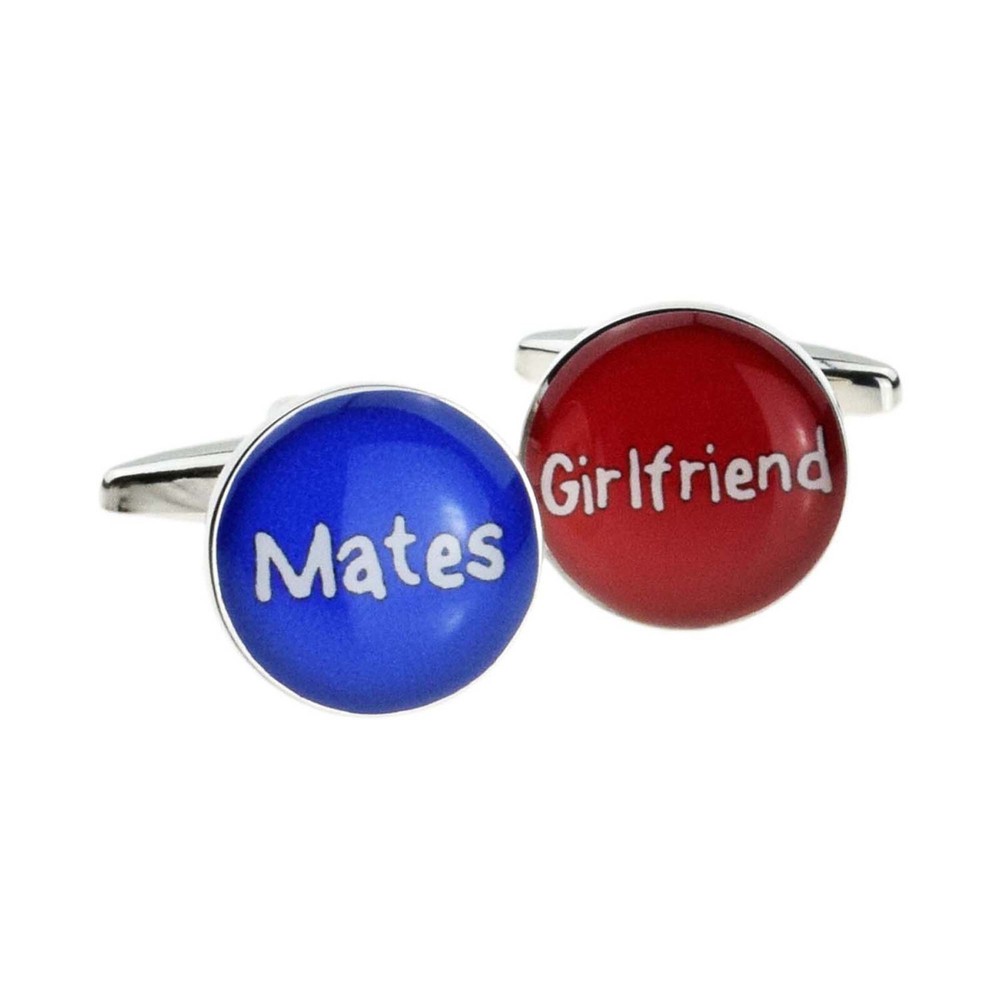 Mates or Girlfriend Difficult Decision Cufflinks Presented in Personalised Box