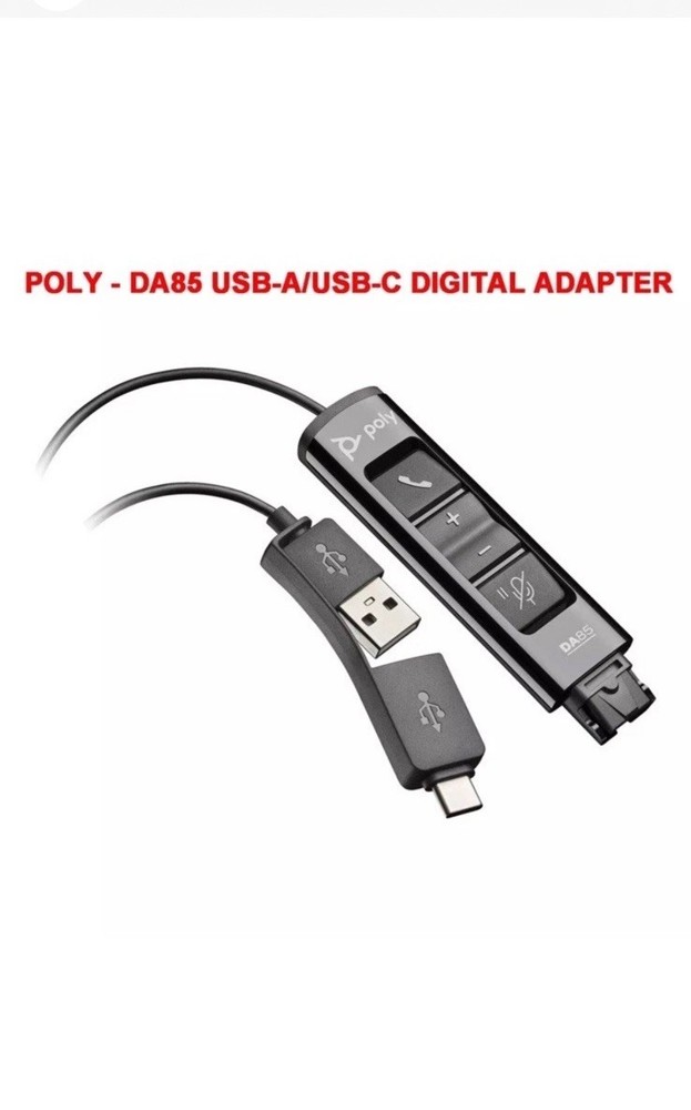 Poly DA85 USB-A/USB-C digital adapter - DA85 USB-A/USB-C digital adapter - Works