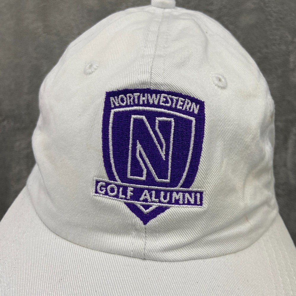 Northwestern Golf Alumni Course Hat Ahead Mid Fit Adjustable Ivory
