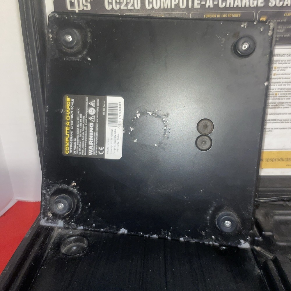 CPS CC220 COMPUTE-A-CHARGE Electronic Scale, 220lbs AC REFRIGERANT SCALE W. CASE