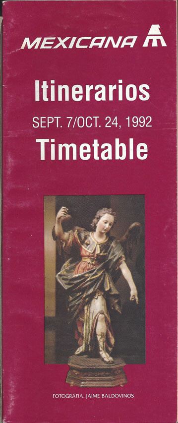 Mexicana system timetable 9/7/92 [0012] Buy 4+ save 25%