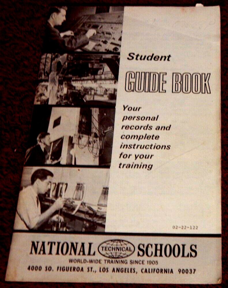 Vintage National Technical Schools Student Guide Book