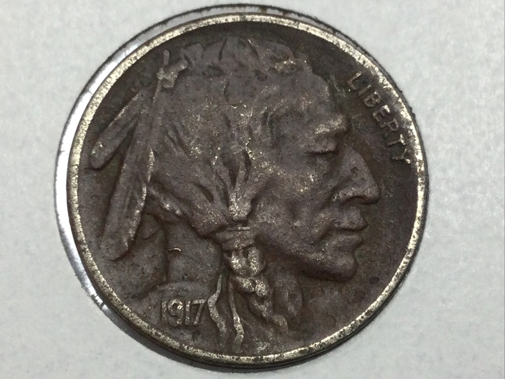 1917-S Buffalo Nickel in extra fine