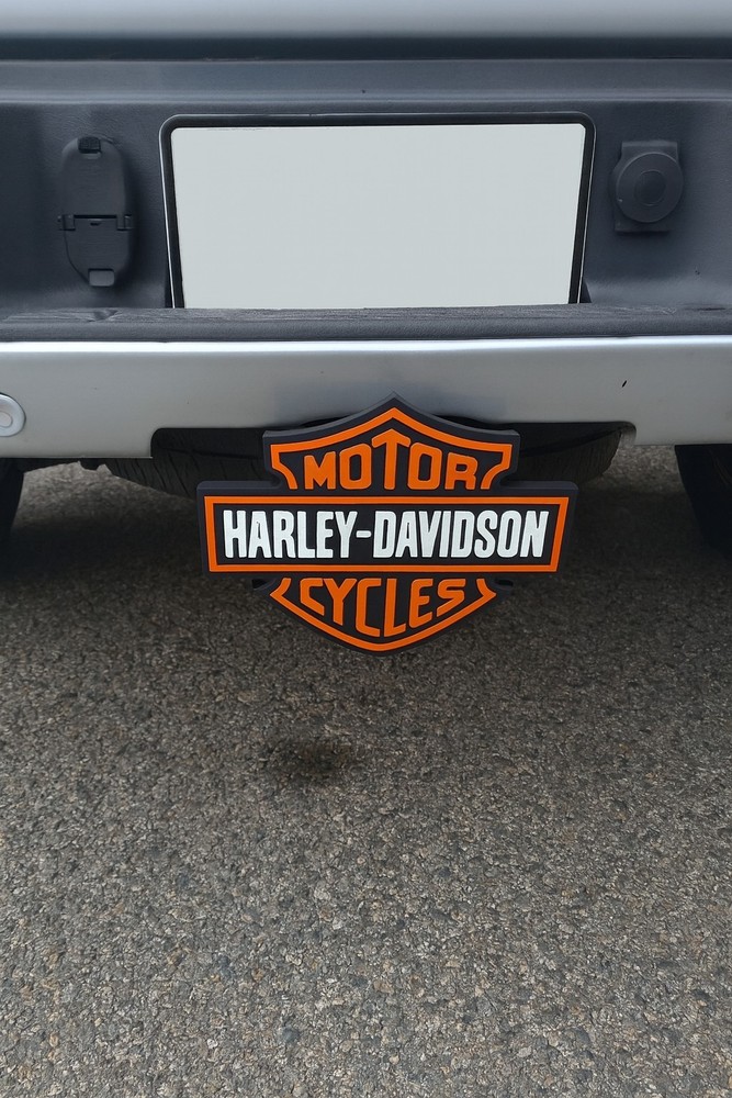 Harley Davidson Cycles Logo Trailer Hitch Plug Cover 2" Hitch Receiver 3D Print