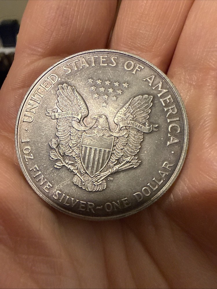 1996 American Silver Eagle BU Purple Toning