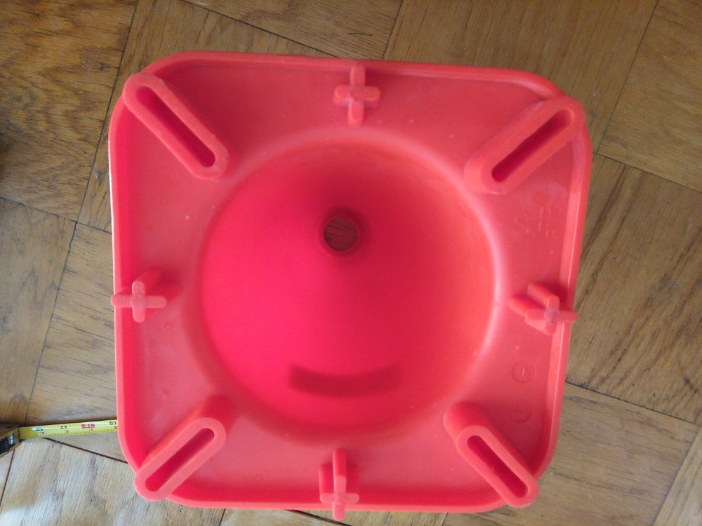 12 inches plastic safety cone orange