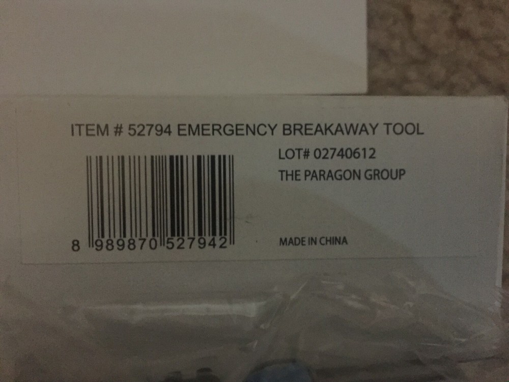 Auto Emergency Breakaway Tool, new in box