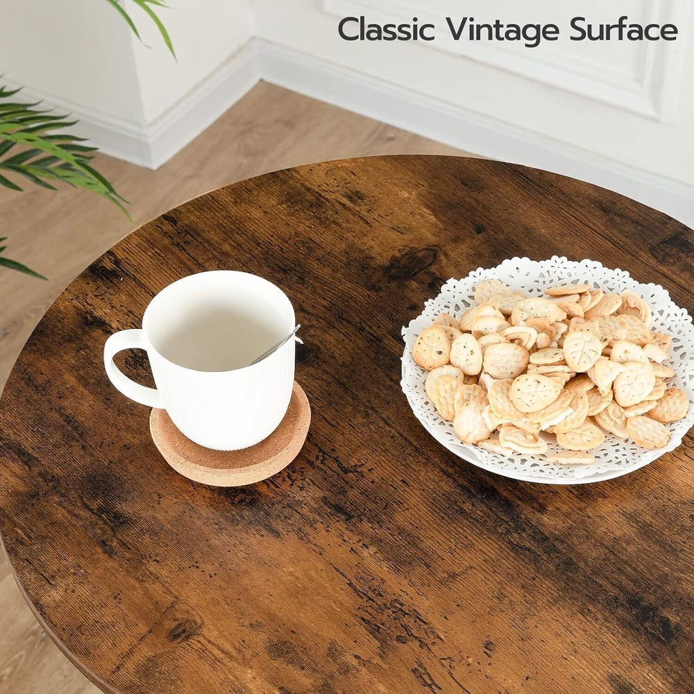 Bar Table Height-Adjustable Round Pub Table 27-35.4 Inches with Sturdy Base