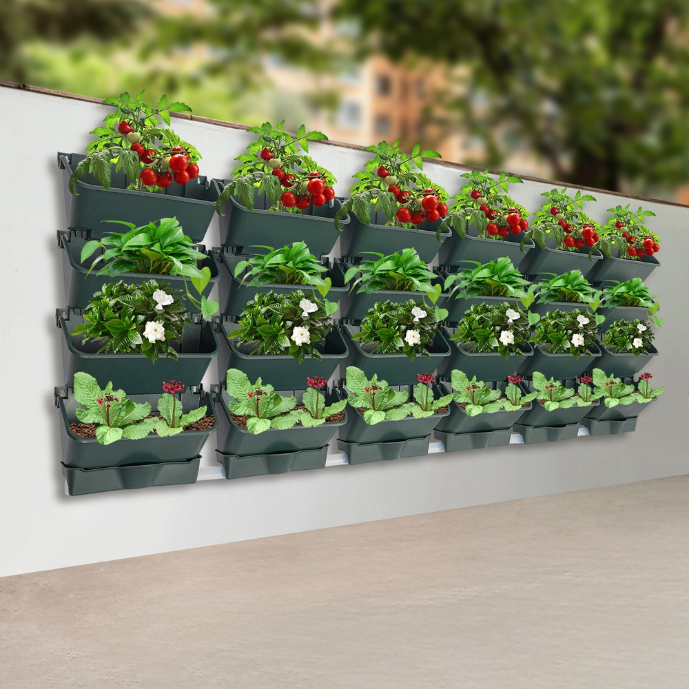 Hanging Vertical Garden Planter - 24 Pots With Automatic Watering System