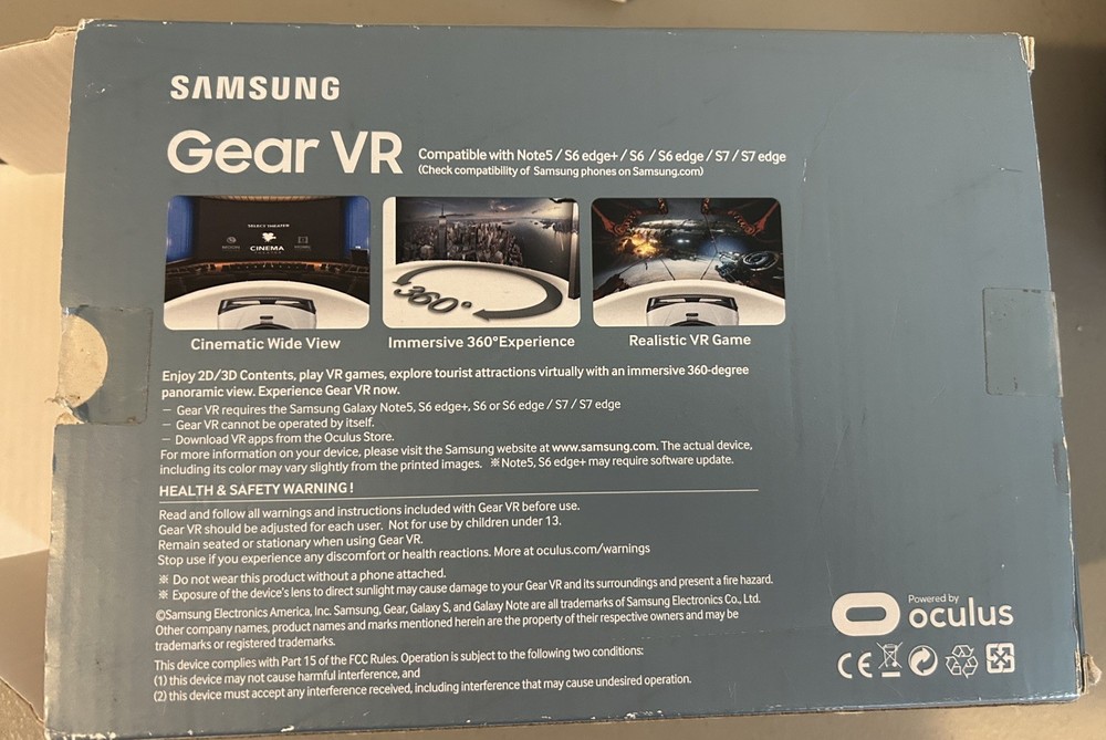 Samsung Gear VR Powered by Oculus Not Tested