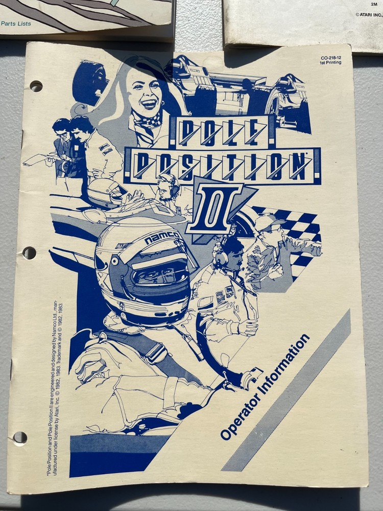 Atari Pole Position & Position II Arcade Service Manual & Schematic Supplement