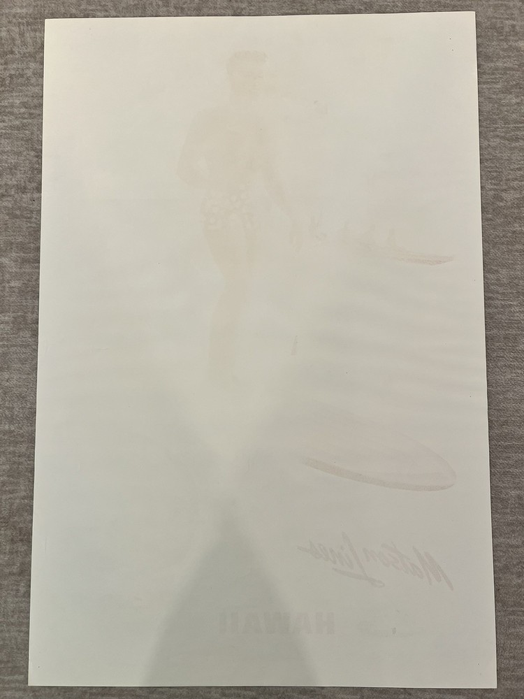 Original 1955 Matson Lines Hawaii Surfing Poster