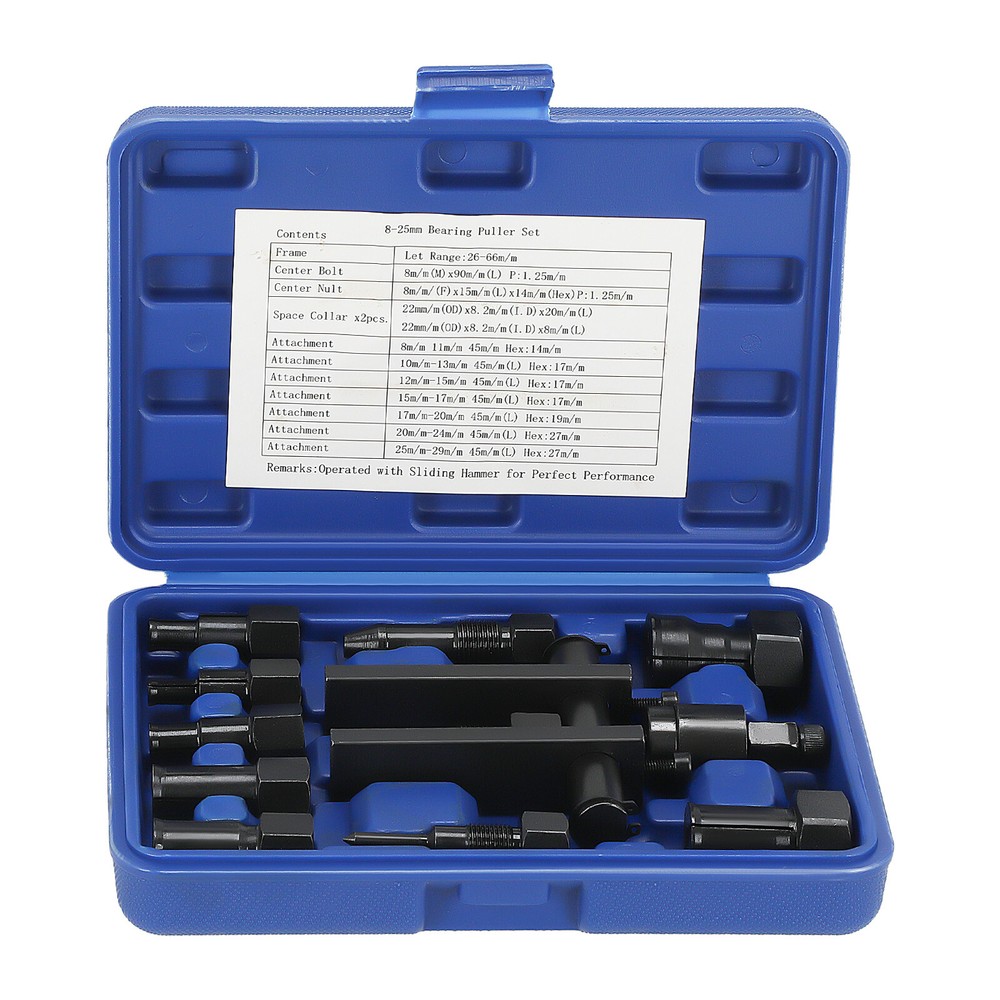 8mm-25mm Internal Bearing Puller Removal Tool Set For Motorcycle Inner 10PCS