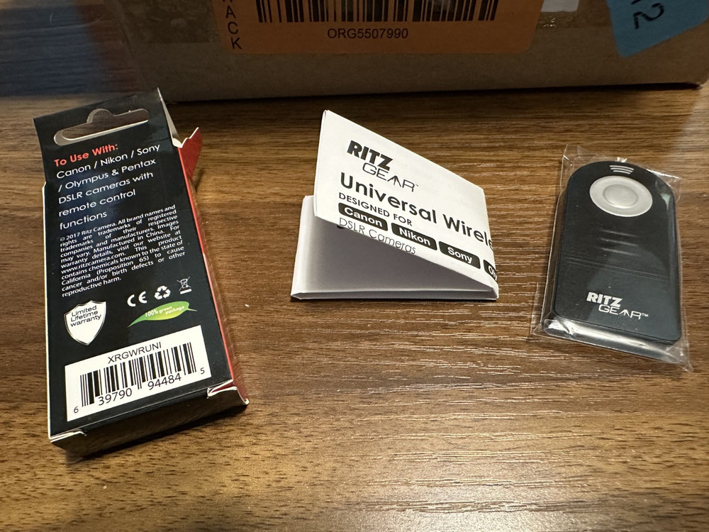 116 PCS! Ritz Gear Univ Wireless Remote Control & Remote Shutter Release BULK