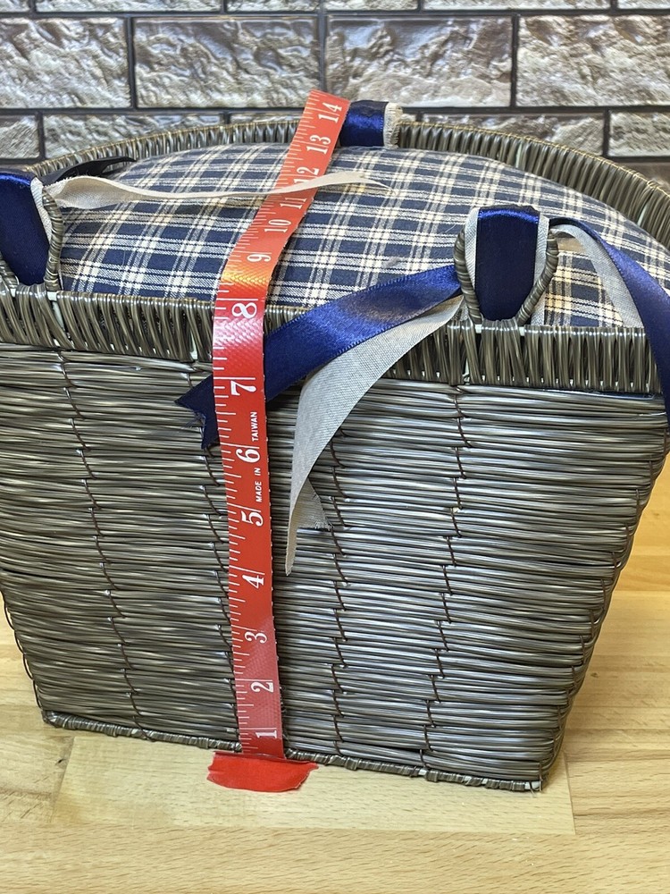 Weather ￼Resistant Bicycle Front Wicker Woven Basket, Handlebar Storage Basket