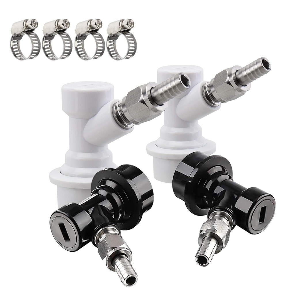 2 Pairs‘ Ball Lock Disconnect Set Home Brew Ball Lock Keg Fittings With Mfl Thr