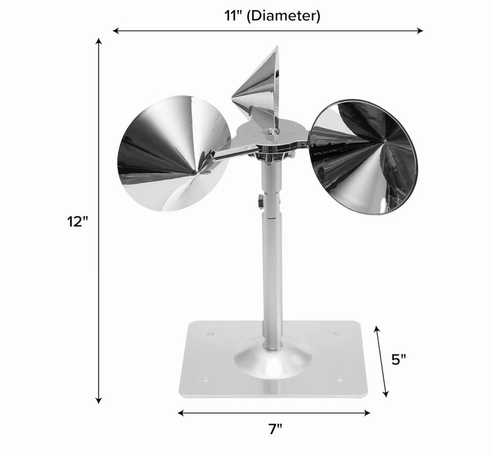 Bird B Gone Reflect-A-Bird Spinning Bird Deterrent Wind Powered Reflective Adj