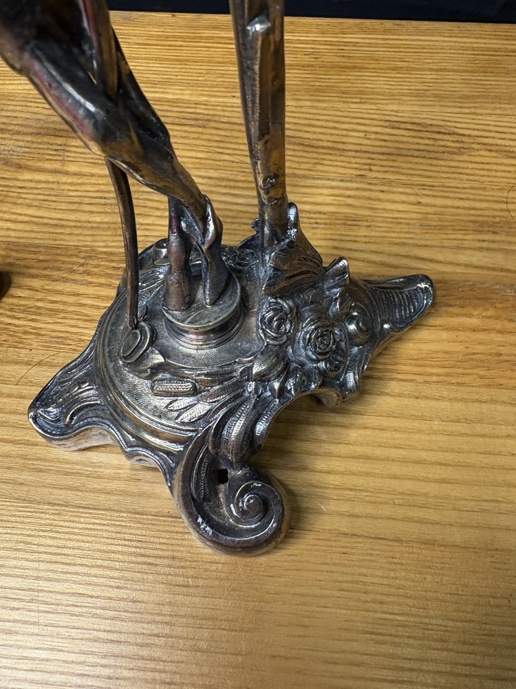 Antique Fraget Silver Plated Candlesticks