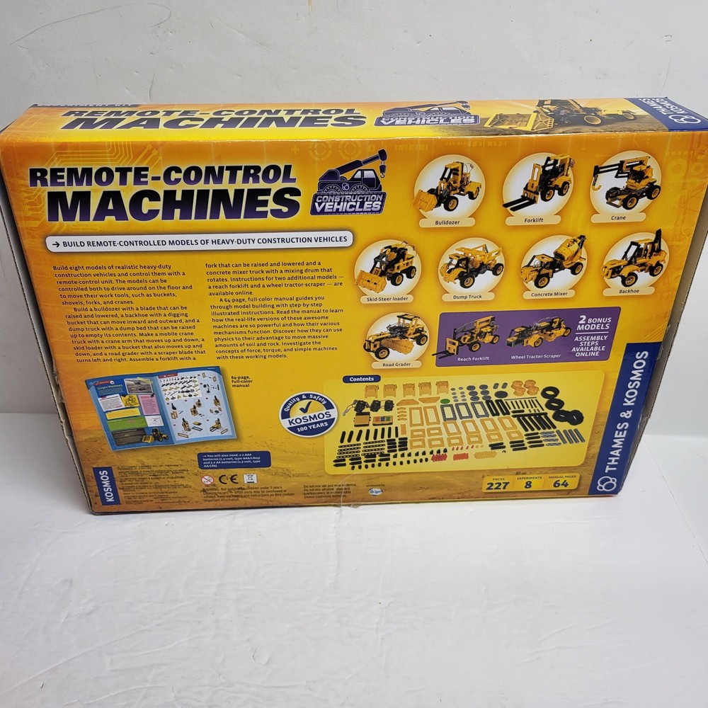 Thames & Kosmos Remote Control Construction Vehicles – 8 Models, 227 Pieces