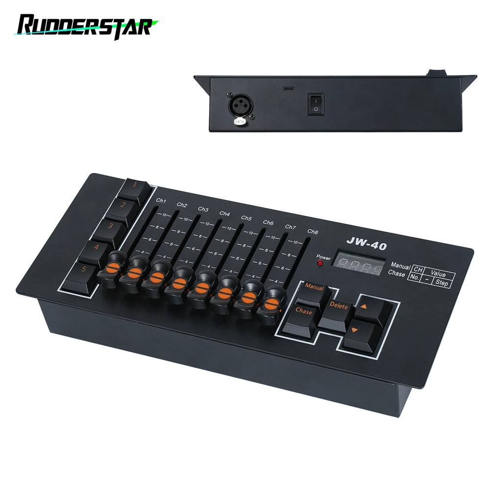 Black Console DMX Control Channel Light Controller for Live Concerts DJ Disco