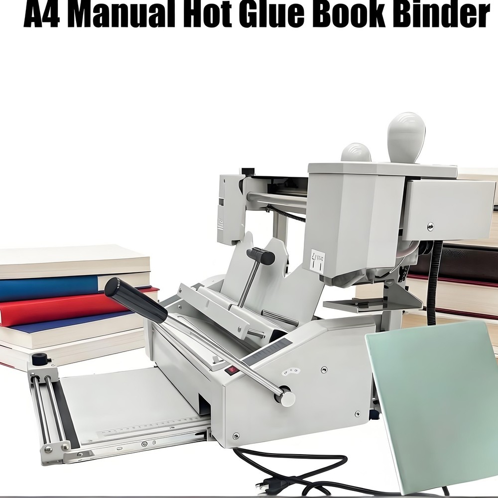 110V A4 Glue Binding Machine Manual Hot Glue Book Binder w/Indentation Function